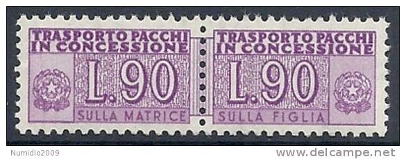 1955-81 ITALIA PACCHI IN CONCESSIONE STELLE 90 LIRE MNH ** - RR10344-3 - Colis-concession