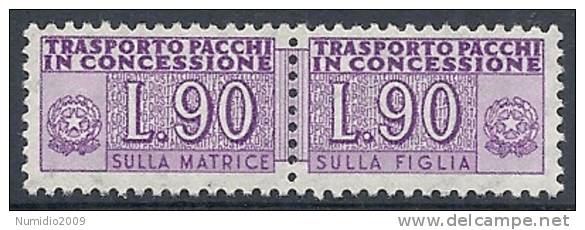 1955-81 ITALIA PACCHI IN CONCESSIONE STELLE 90 LIRE MNH ** - RR10345-3 - Pacchi In Concessione