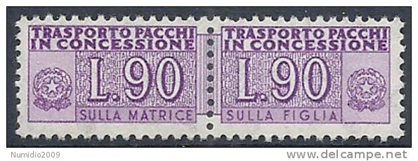 1955-81 ITALIA PACCHI IN CONCESSIONE STELLE 90 LIRE MNH ** - RR10345-4 - Colis-concession