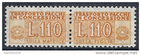 1955-81 ITALIA PACCHI IN CONCESSIONE STELLE 110 LIRE MNH ** - RR10346-5 - Pacchi In Concessione