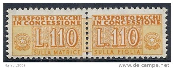 1955-81 ITALIA PACCHI IN CONCESSIONE STELLE 110 LIRE MNH ** - RR10347-5 - Colis-concession