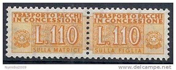 1955-81 ITALIA PACCHI IN CONCESSIONE STELLE 110 LIRE MNH ** - RR10348-2 - Colis-concession