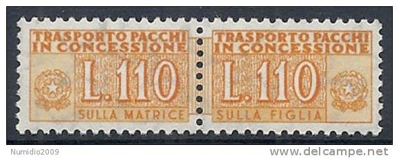 1955-81 ITALIA PACCHI IN CONCESSIONE STELLE 110 LIRE MNH ** - RR10348-3 - Colis-concession