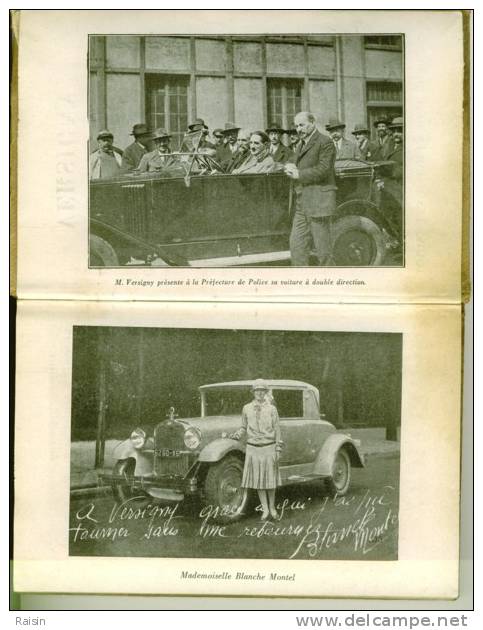 Versigny  Code De La Route 1929  Photos Dédicacées Des Artistes Blanche Montel Et  Eliane De Creus  Etat D'usage - Andere & Zonder Classificatie