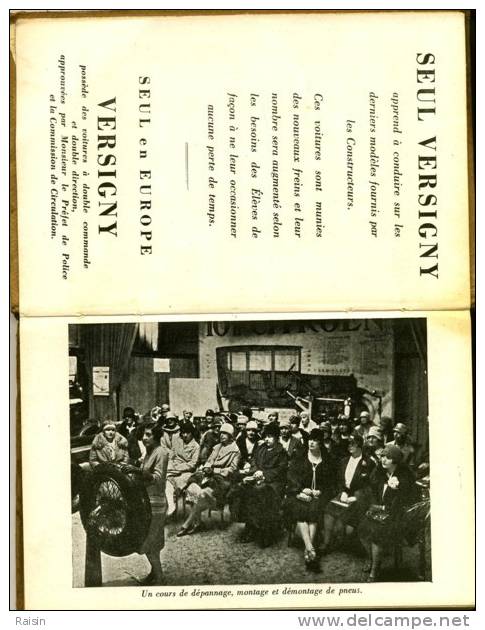Versigny  Code de la Route 1929  Photos dédicacées des artistes Blanche Montel et  Eliane de Creus  Etat d'usage