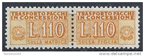 1955-81 ITALIA PACCHI IN CONCESSIONE STELLE 110 LIRE MNH ** - RR10349-4 - Concessiepaketten