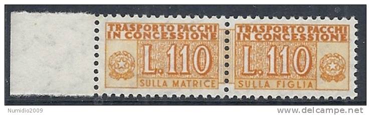 1955-81 ITALIA PACCHI IN CONCESSIONE STELLE 110 LIRE MNH ** - RR10349-5 - Pacchi In Concessione