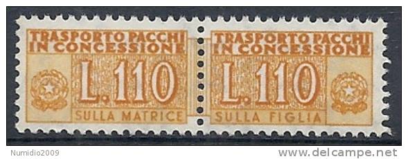 1955-81 ITALIA PACCHI IN CONCESSIONE STELLE 110 LIRE MNH ** - RR10350-3 - Colis-concession