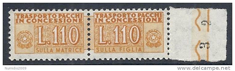 1955-81 ITALIA PACCHI IN CONCESSIONE STELLE 110 LIRE MNH ** - RR10350-5 - Concessiepaketten