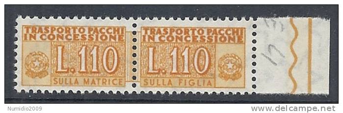 1955-81 ITALIA PACCHI IN CONCESSIONE STELLE 110 LIRE MNH ** - RR10350-6 - Concessiepaketten