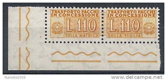 1955-81 ITALIA PACCHI IN CONCESSIONE STELLE 110 LIRE MNH ** - RR10354-2 - Concessiepaketten