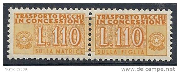 1955-81 ITALIA PACCHI IN CONCESSIONE STELLE 110 LIRE MNH ** - RR10354 - Colis-concession