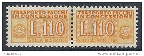 1955-81 ITALIA PACCHI IN CONCESSIONE STELLE 110 LIRE MNH ** - RR10354-2 - Colis-concession