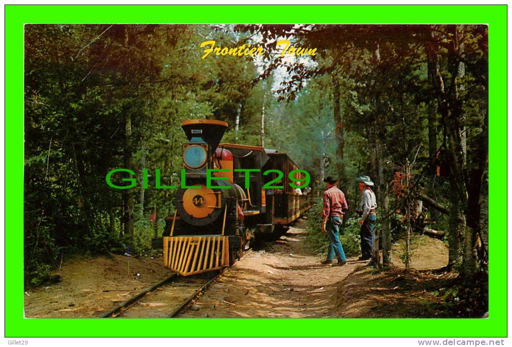 ADIRONDACK, NY - FRONTIER TOWN - TRAIN, OLD TIME NARROW GAUGE RAILROAD- - Adirondack