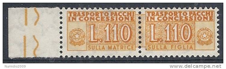 1955-81 ITALIA PACCHI IN CONCESSIONE STELLE 110 LIRE MNH ** - RR10355-3 - Colis-concession
