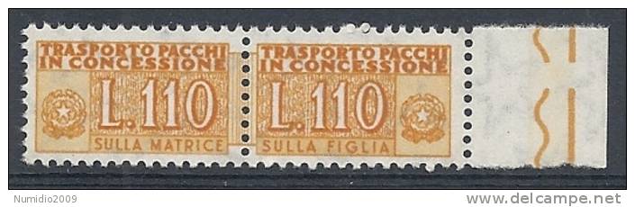 1955-81 ITALIA PACCHI IN CONCESSIONE STELLE 110 LIRE MNH ** - RR10355-4 - Colis-concession