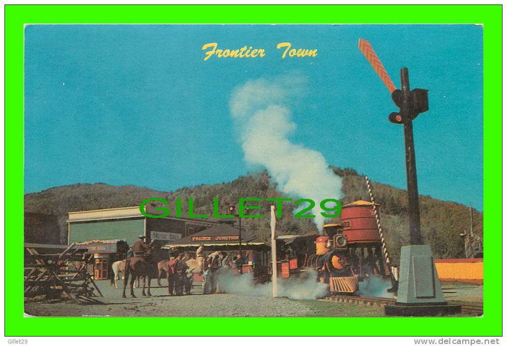 ADIRONDACK, NY - FRONTIER TOWN - TRAIN, OLD TIME NARROW GAUGE RAILROAD- - Adirondack