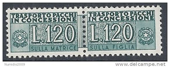 1955-81 ITALIA PACCHI IN CONCESSIONE STELLE 120 LIRE MNH ** - RR10356-3 - Pacchi In Concessione