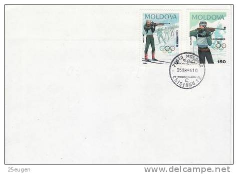 MOLDOVA 1994 MICHEL NO 96-7 USED ON COVER - Hiver 1994: Lillehammer