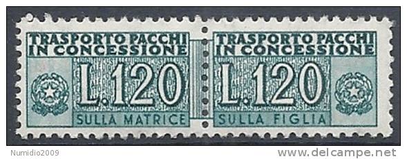 1955-81 ITALIA PACCHI IN CONCESSIONE STELLE 120 LIRE MNH ** - RR10358-2 - Colis-concession