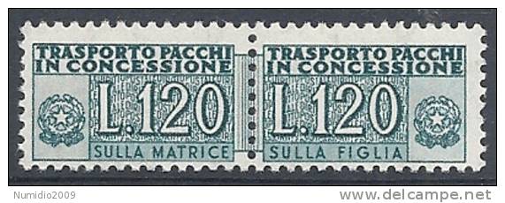 1955-81 ITALIA PACCHI IN CONCESSIONE STELLE 120 LIRE MNH ** - RR10358-4 - Colis-concession