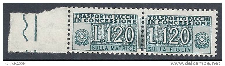 1955-81 ITALIA PACCHI IN CONCESSIONE STELLE 120 LIRE MNH ** - RR10358-5 - Pacchi In Concessione