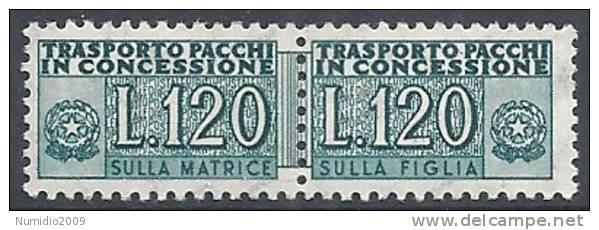 1955-81 ITALIA PACCHI IN CONCESSIONE STELLE 120 LIRE MNH ** - RR10359 - Colis-concession