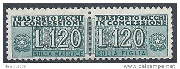 1955-81 ITALIA PACCHI IN CONCESSIONE STELLE 120 LIRE MNH ** - RR10359-4 - Pacchi In Concessione