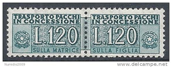 1955-81 ITALIA PACCHI IN CONCESSIONE STELLE 120 LIRE MNH ** - RR10359-5 - Colis-concession