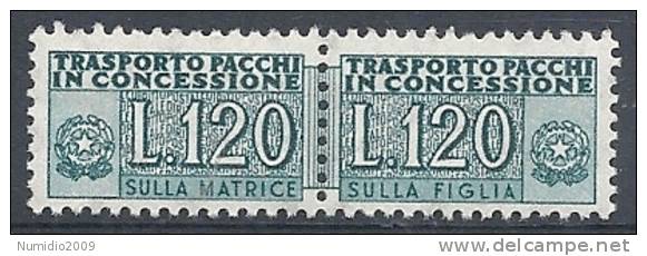 1955-81 ITALIA PACCHI IN CONCESSIONE STELLE 120 LIRE MNH ** - RR10359-6 - Pacchi In Concessione