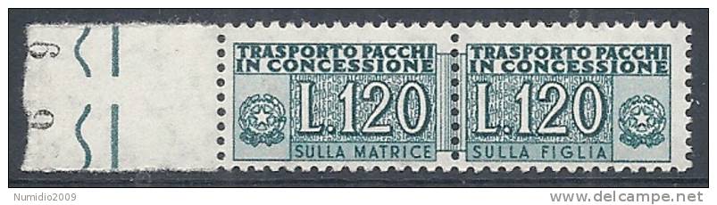 1955-81 ITALIA PACCHI IN CONCESSIONE STELLE 120 LIRE MNH ** - RR10359-7 - Colis-concession