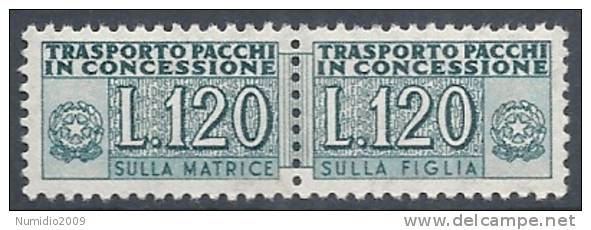 1955-81 ITALIA PACCHI IN CONCESSIONE STELLE 120 LIRE MNH ** - RR10360 - Colis-concession