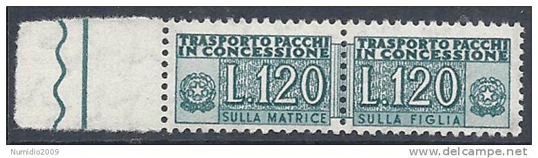 1955-81 ITALIA PACCHI IN CONCESSIONE STELLE 120 LIRE MNH ** - RR10361 - Colis-concession