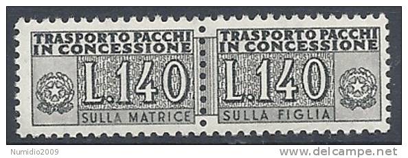 1955-81 ITALIA PACCHI IN CONCESSIONE STELLE 140 LIRE MNH ** - RR10361-4 - Pacchi In Concessione