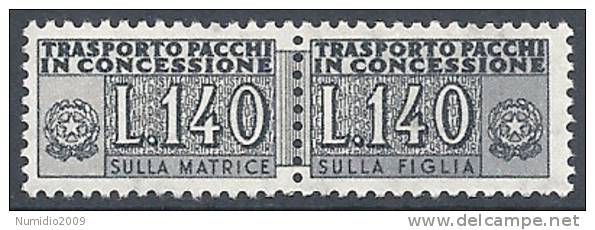 1955-81 ITALIA PACCHI IN CONCESSIONE STELLE 140 LIRE MNH ** - RR10362 - Pacchi In Concessione