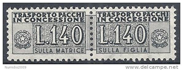 1955-81 ITALIA PACCHI IN CONCESSIONE STELLE 140 LIRE MNH ** - RR10364-2 - Pacchi In Concessione