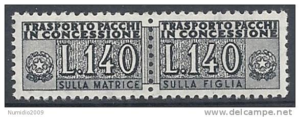 1955-81 ITALIA PACCHI IN CONCESSIONE STELLE 140 LIRE MNH ** - RR10365 - Colis-concession