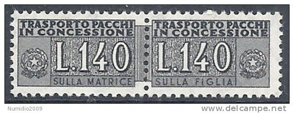 1955-81 ITALIA PACCHI IN CONCESSIONE STELLE 140 LIRE MNH ** - RR10365-5 - Pacchi In Concessione