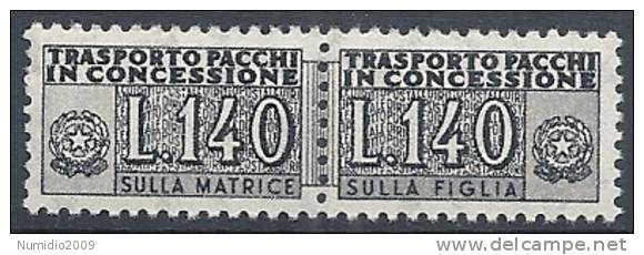 1955-81 ITALIA PACCHI IN CONCESSIONE STELLE 140 LIRE MNH ** - RR10366 - Colis-concession