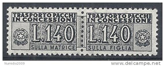 1955-81 ITALIA PACCHI IN CONCESSIONE STELLE 140 LIRE MNH ** - RR10366-2 - Pacchi In Concessione