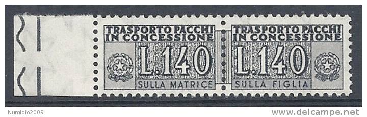 1955-81 ITALIA PACCHI IN CONCESSIONE STELLE 140 LIRE MNH ** - RR10366-5 - Pacchi In Concessione