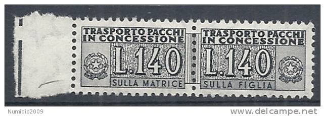 1955-81 ITALIA PACCHI IN CONCESSIONE STELLE 140 LIRE MNH ** - RR10368 - Concessiepaketten