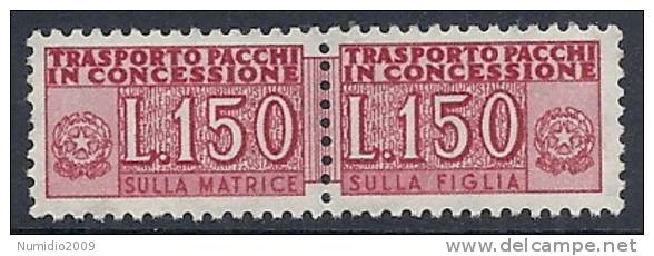 1955-81 ITALIA PACCHI IN CONCESSIONE STELLE 150 LIRE MNH ** - RR10372-6 - Colis-concession