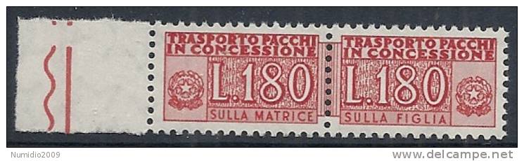 1955-81 ITALIA PACCHI IN CONCESSIONE STELLE 180 LIRE MNH ** - RR10375 - Colis-concession