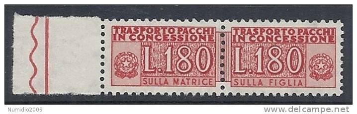 1955-81 ITALIA PACCHI IN CONCESSIONE STELLE 180 LIRE MNH ** - RR10375-2 - Colis-concession