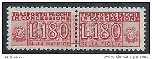 1955-81 ITALIA PACCHI IN CONCESSIONE STELLE 180 LIRE MNH ** - RR10376-4 - Colis-concession