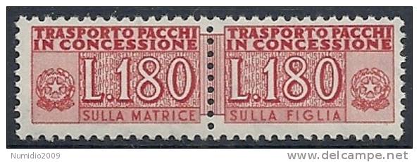 1955-81 ITALIA PACCHI IN CONCESSIONE STELLE 180 LIRE MNH ** - RR10377-2 - Pacchi In Concessione