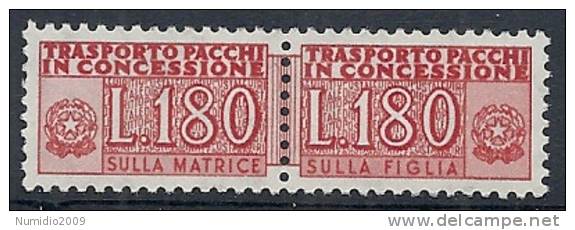 1955-81 ITALIA PACCHI IN CONCESSIONE STELLE 180 LIRE MNH ** - RR10377-3 - Pacchi In Concessione