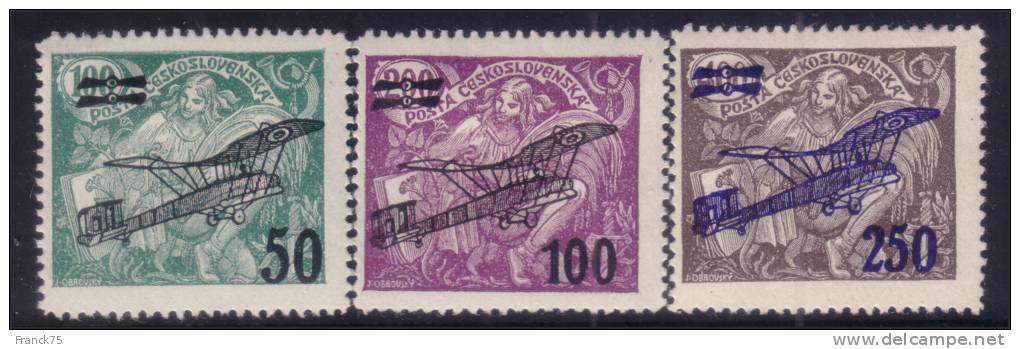 Air Mail : Complete Set From 1922 VF MH (Y&T 7 To 9, Catalog Value: 25.5€) - Airmail