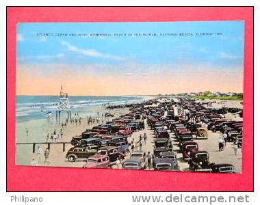 FL - Florida > Daytona Beach Old Auto's On Beach   Linen Type - - -   - --- -- -    Ref  528 - Daytona